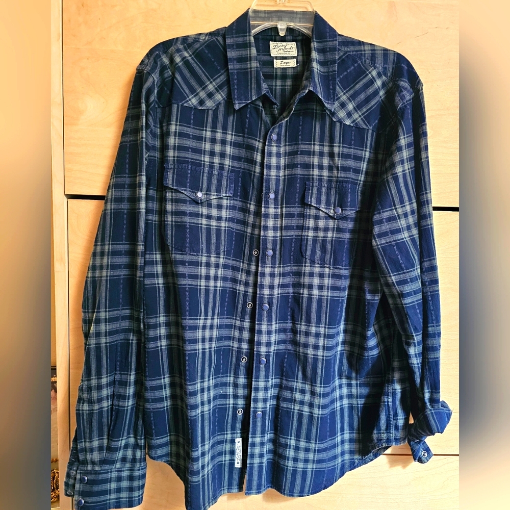 Men's Lucky Brand western snap down shirt